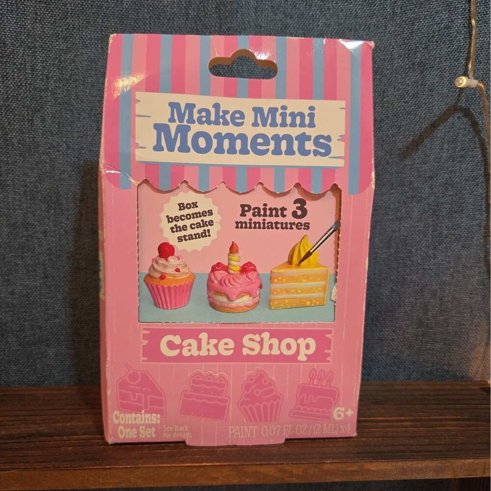 Make Mini Moments Cake Shop DIY Ceramic Paint Kit Miniatures